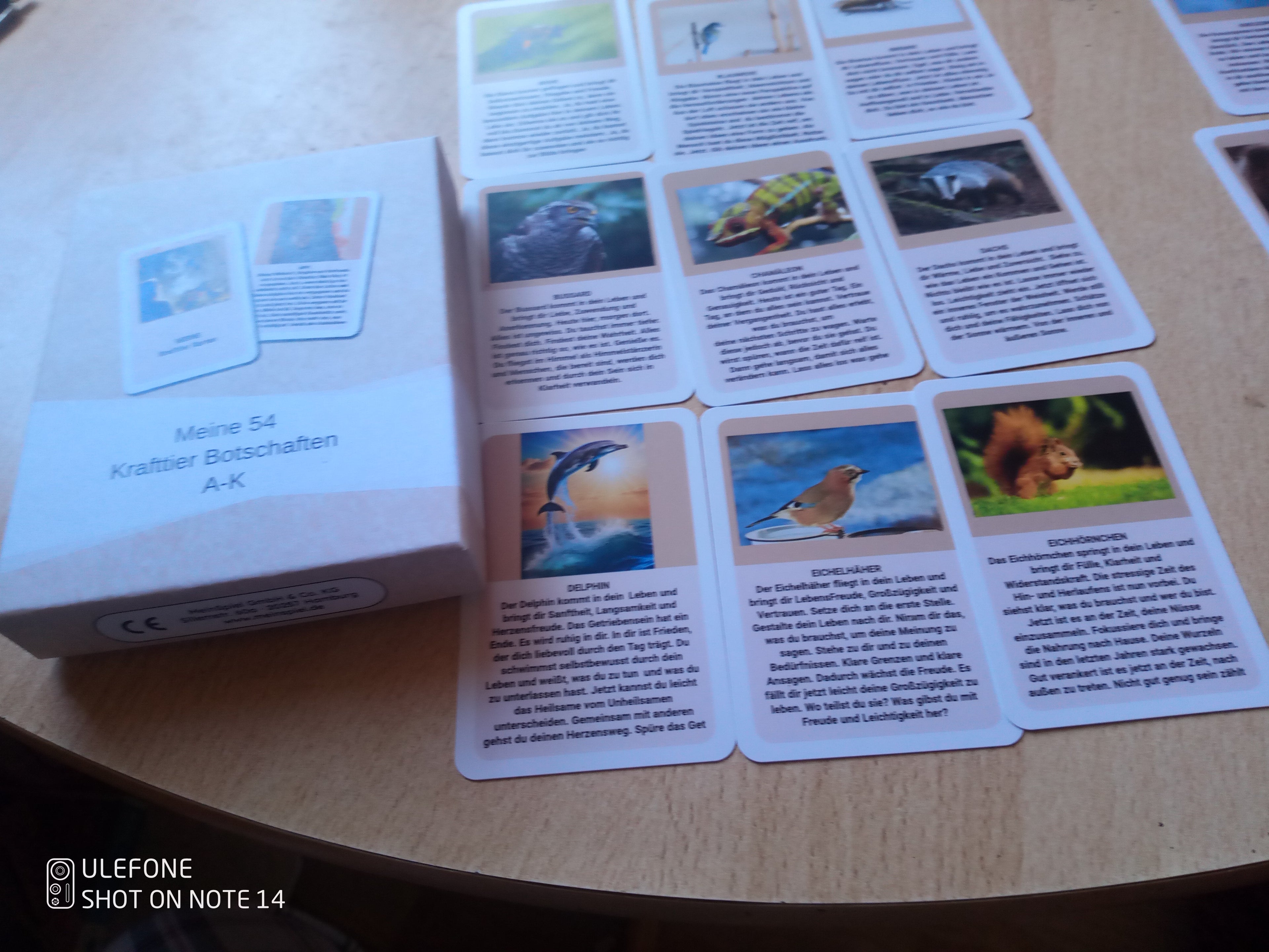 Krafttier Kartendeck 54 Karten A-K, spirituelle Orakelkarten, Hingabe, Verbundenheit, Mut etc. kommen in dein Leben